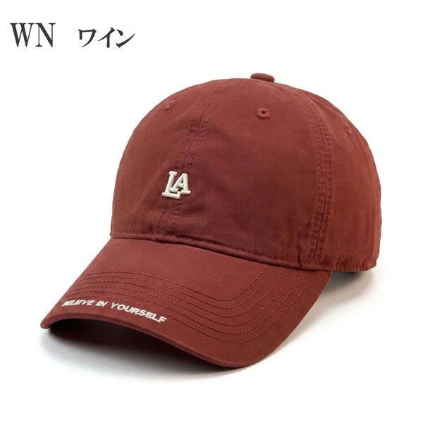 【通年対応】LA ロゴ 刺繍 キャップ　CAP　帽子　ベースボール　コットン　綿　レディース　メンズ