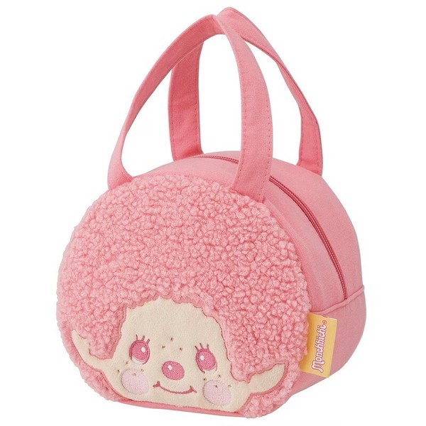 【6月入荷予定】スエット素材ダイカットバッグ モンチッチ ピンク カラーズ