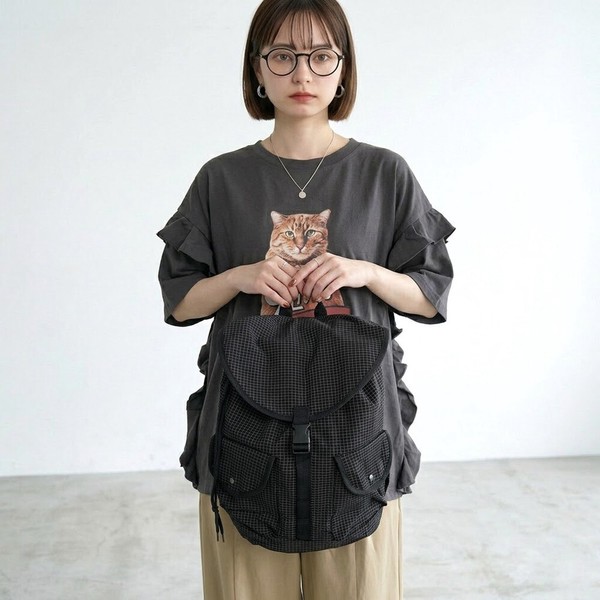 即納【2026新作】撥水チェックリュック　バッグ　鞄　春　夏　秋　冬　A4　柄　大容量　BAG