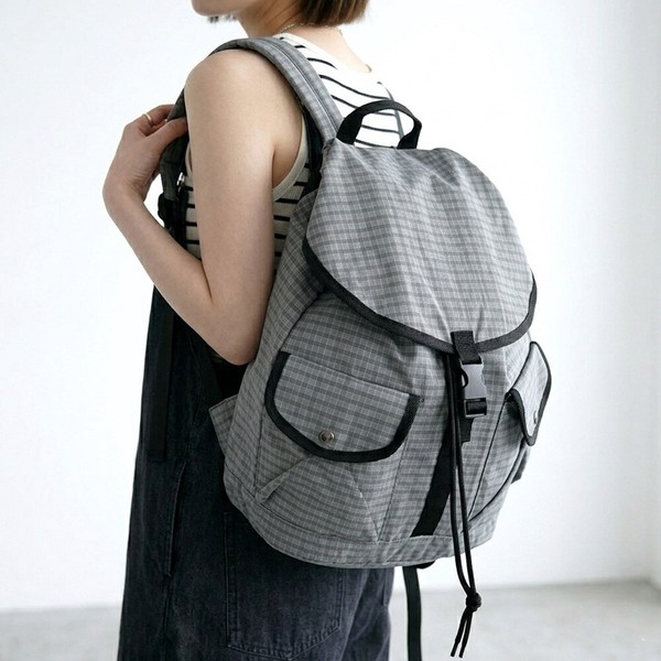 即納【2026新作】撥水チェックリュック　バッグ　鞄　春　夏　秋　冬　A4　柄　大容量　BAG