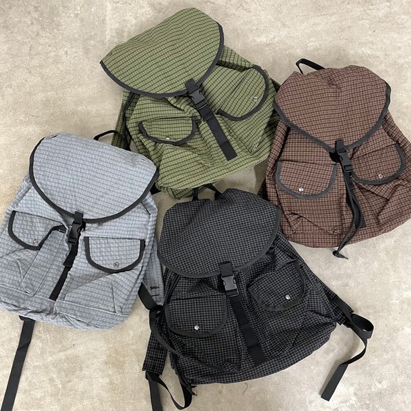 即納【2026新作】撥水チェックリュック　バッグ　鞄　春　夏　秋　冬　A4　柄　大容量　BAG