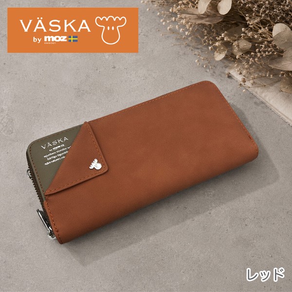 VASKA by moz ベスカバイモズ ラペル ラウンドファスナー長財布