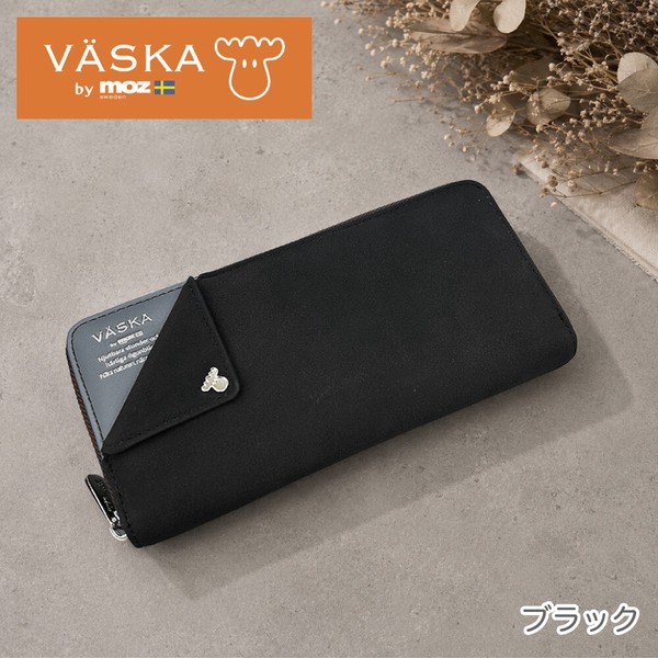 VASKA by moz ベスカバイモズ ラペル ラウンドファスナー長財布