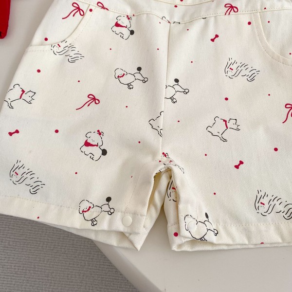 韓国スタイル 7サイズ シャツ パンツ セットアップ 2点セット 総柄 かわいい 子供 春 夏