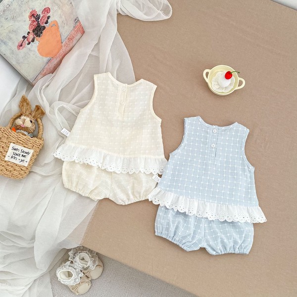 韓国スタイル 2色6サイズ シャツ パンツ 2点セット セットアップ 春 夏 子供