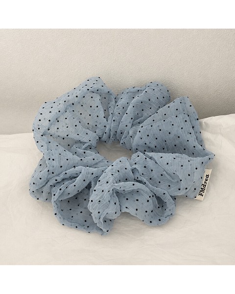 【2color】ふんわりドットシアーシュシュ ビッグシュシュ