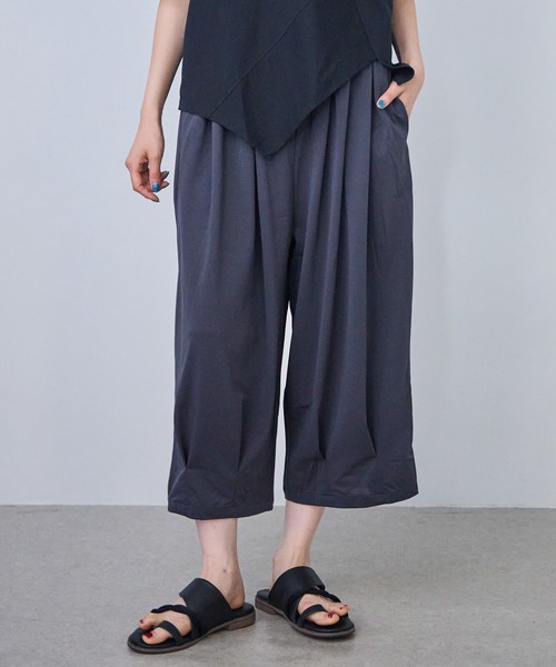 ❅接触冷感❅ 裾タック ボリュームジョガーパンツ  2026春夏　Economico