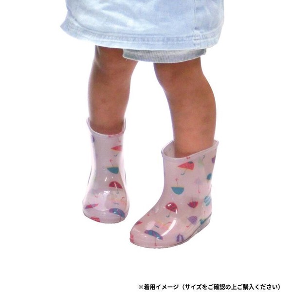 阪神素地 KB7008 キッズレインブーツ 14cm かさピンク