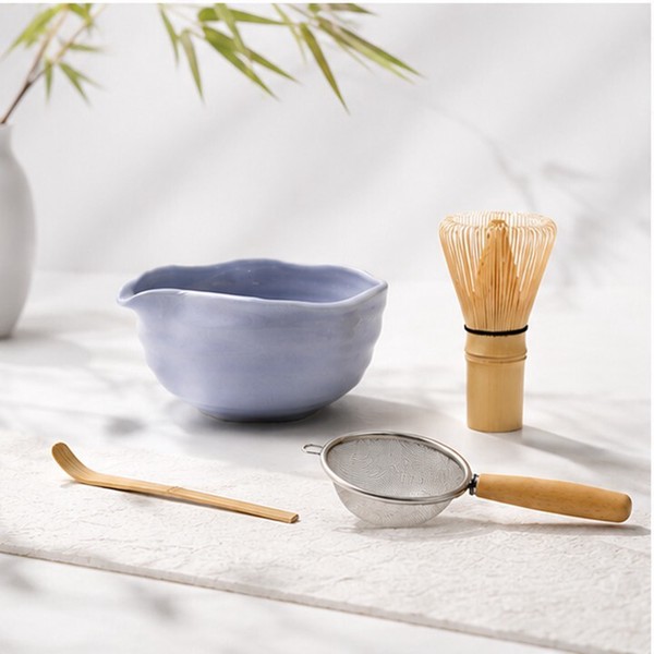 日本製 美濃焼【抹茶セット】抹茶道具 抹茶碗　片口湾シリーズ＜4種＞4点セット　＊インバウンド＊