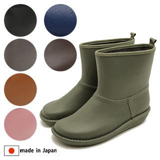 日本製/made in japan 突然の雨にも安心♪ラバーブーツ/ショート丈レインブーツ