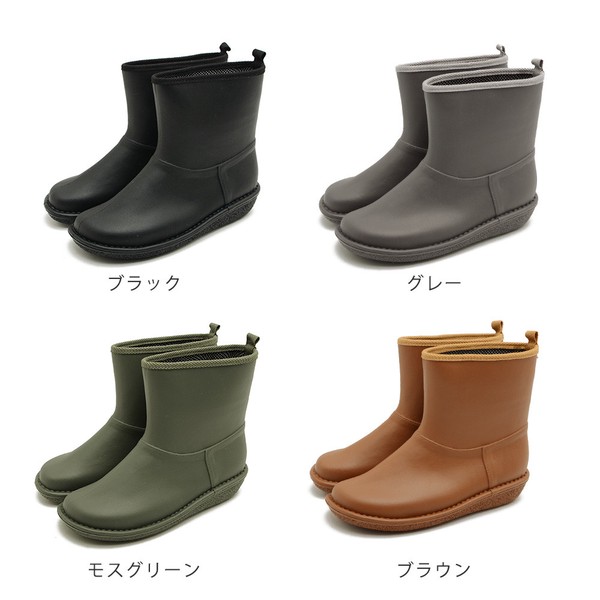 日本製/made in japan 突然の雨にも安心♪ラバーブーツ/ショート丈レインブーツ