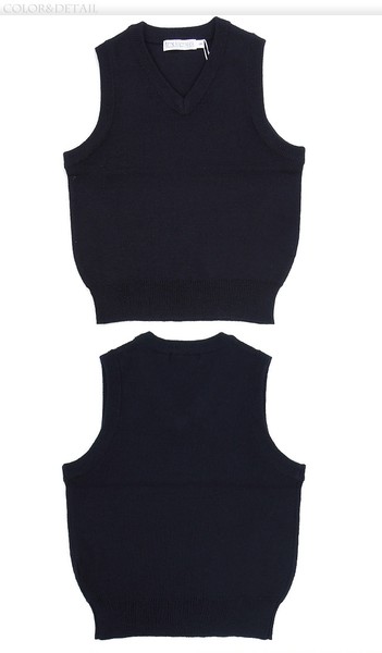 【スクール定番/実績商品】スクールベスト 紺色 ウール混 学童(100cm〜170cm)