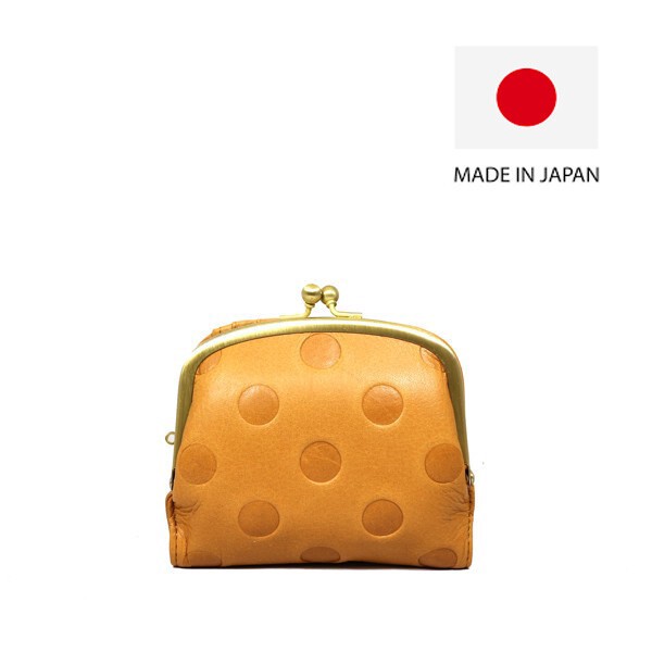 日本製 本革 財布 レディース 二つ折 ズッケロ がま口 水玉 55212【made in japan】