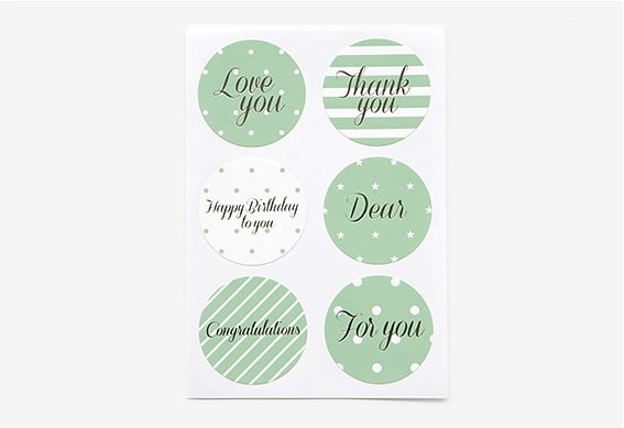 【ステッカー】【シール】Message Sticker vol.3 - 02 Mint