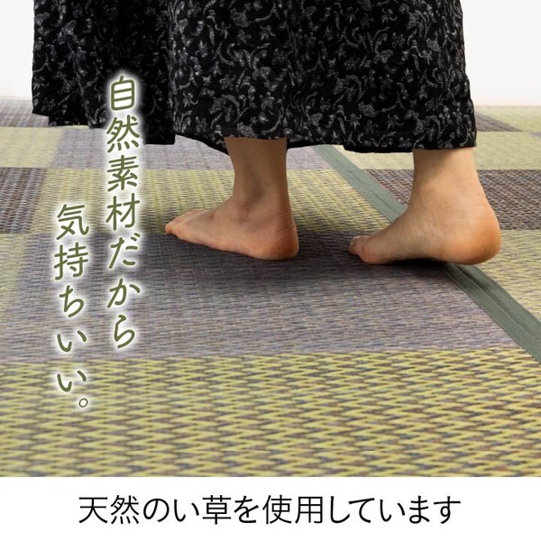 い草ラグ 花ござ カーペット ラグ 格子柄 市松柄 『ピーア』