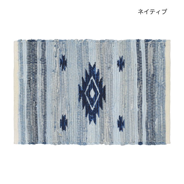 マット デニムチンディ プリント 40×60cm
