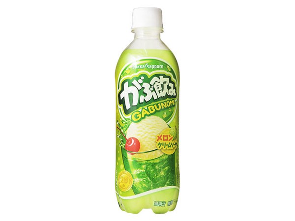 ポッカサッポロ がぶ飲み メロンクリームソーダ 500ml x24 【ジュース】