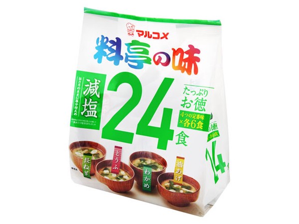 マルコメ たっぷりお徳料亭の味減塩24食 396g x6 【味噌汁】