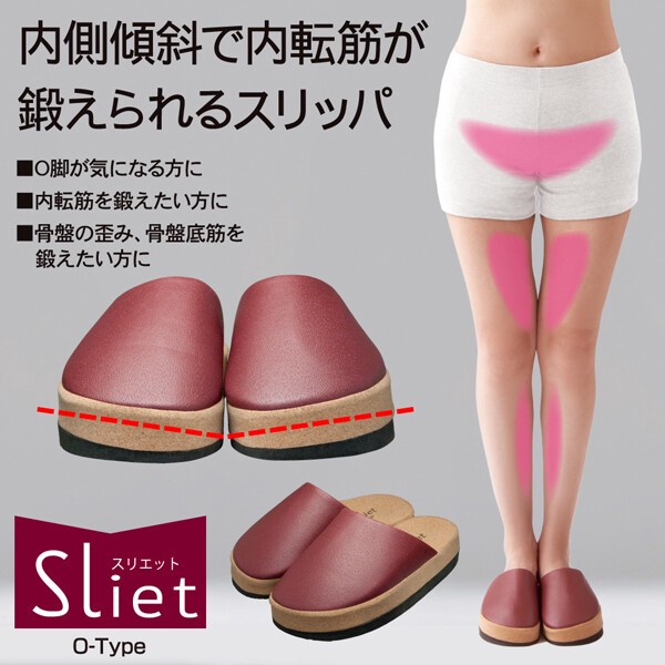 Sliet スリエット O-TYPE（ダイエットスリッパ 美脚 健康スリッパ 体感スリッパ 姿勢）