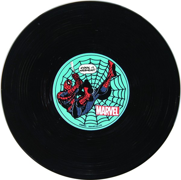 マーベル レコード盤型プレート キャプテンアメリカ / スパイダーマン / ロゴ