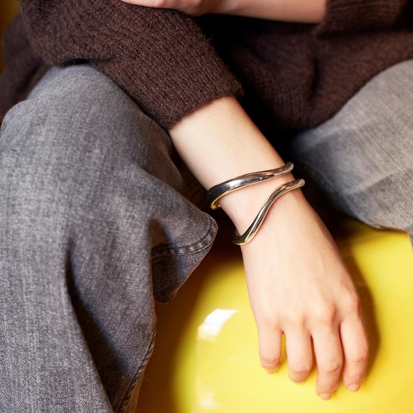 【予約】Double line bangle / ダブルラインバングル【Nothing And Others/ナッシングアンドアザーズ】