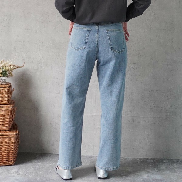 【定番品】リサイクルデニム ワイド ストレート デニム サステナブル【一部予約】