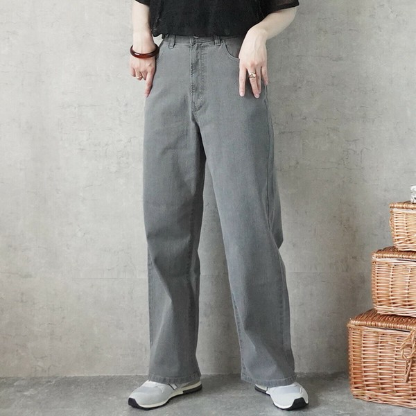 【定番品】リサイクルデニム ワイド ストレート デニム サステナブル【一部予約】