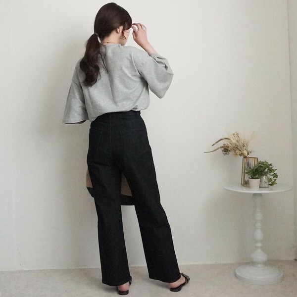 【定番品】リサイクルデニム ワイド ストレート デニム サステナブル【一部予約】