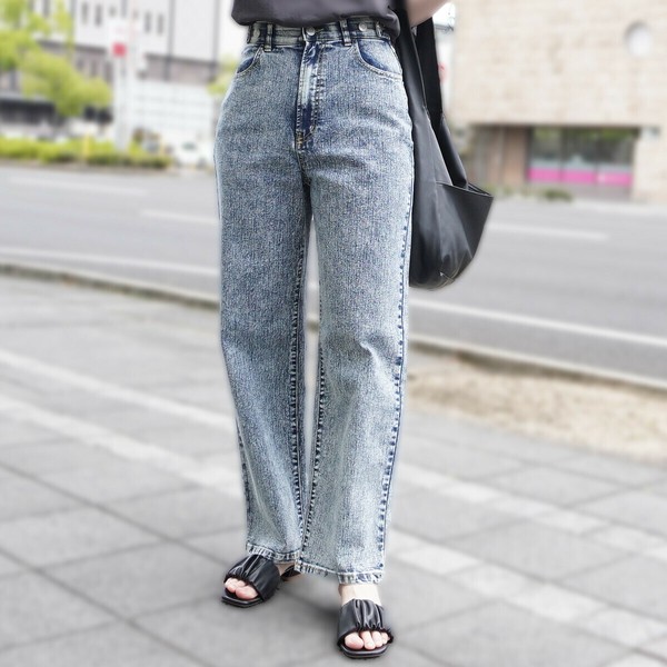 【定番品】リサイクルデニム ワイド ストレート デニム サステナブル【一部予約】