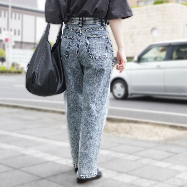 【定番品】リサイクルデニム ワイド ストレート デニム サステナブル【一部予約】