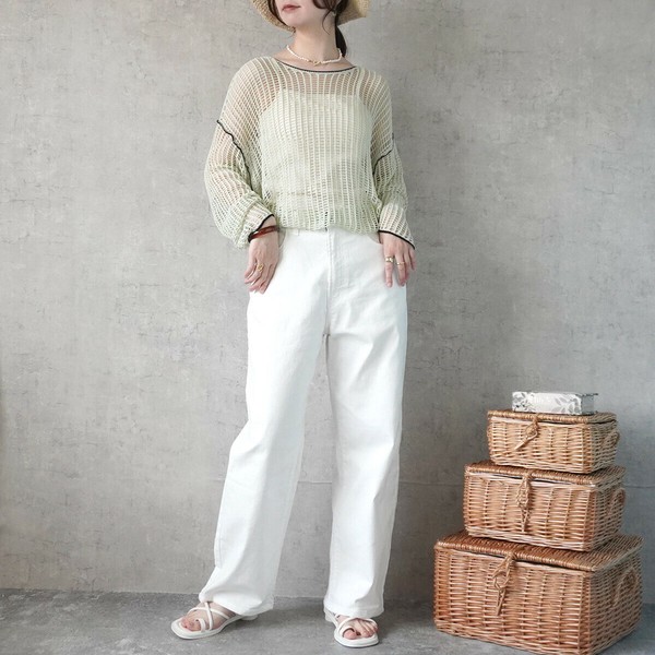 【定番品】リサイクルデニム ワイド ストレート デニム サステナブル【一部予約】