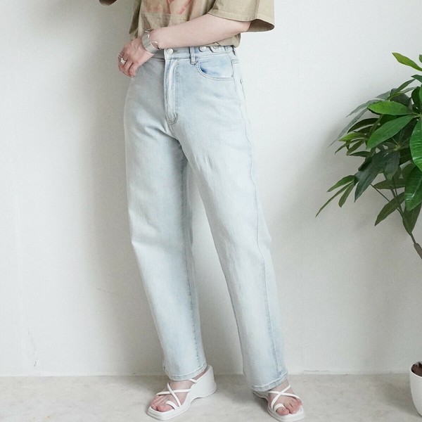 【定番品】リサイクルデニム ワイド ストレート デニム サステナブル【一部予約】