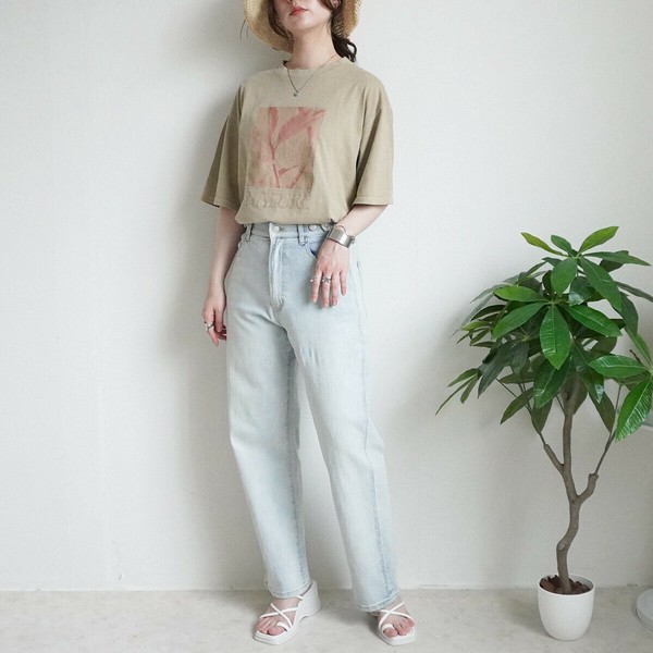【定番品】リサイクルデニム ワイド ストレート デニム サステナブル【一部予約】