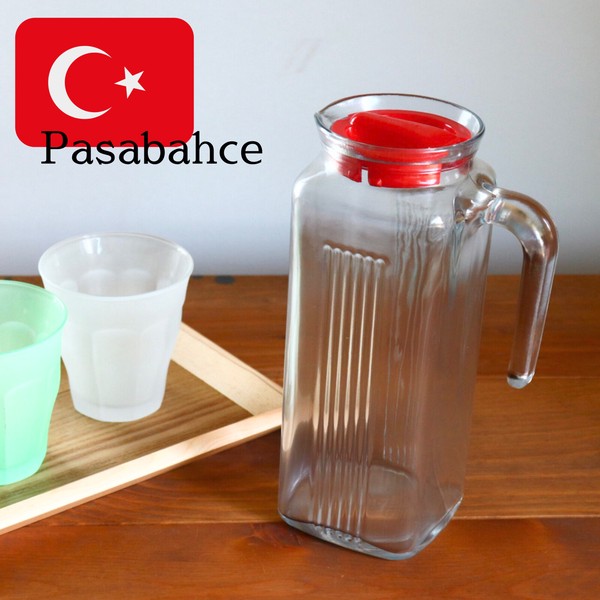 【Pasabahce】パシャバチェ　ピッチャー1000ml【トルコ製　ガラス　冷水筒　pitcher　特価　セール　sale】