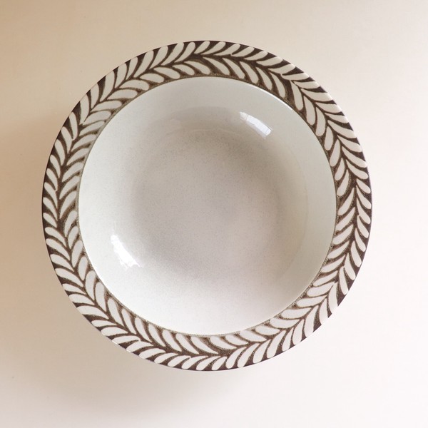 BLOW gray Pasta plate【美濃焼　深皿　カレー皿　パスタ皿　北欧　plate　洋食器】ヤマ吾陶器