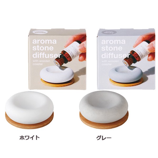 アロマストーンディフューザー【シンプル・木製コースター付き】