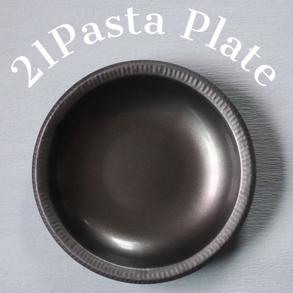 銀彩鉄結晶　パスタプレート【美濃焼　カレー皿　深皿　パスタ皿　plate　盛皿　和食器】ヤマ吾陶器