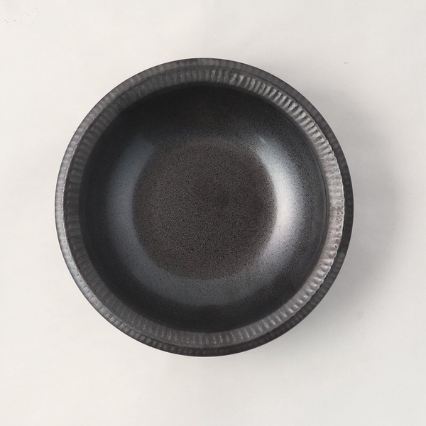 銀彩鉄結晶　パスタプレート【美濃焼　カレー皿　深皿　パスタ皿　plate　盛皿　和食器】ヤマ吾陶器