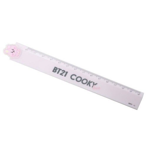 【定規】BT21 ダイカットマスコット付き14cm定規 COOKY