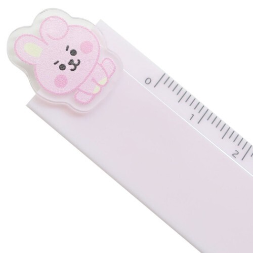 【定規】BT21 ダイカットマスコット付き14cm定規 COOKY