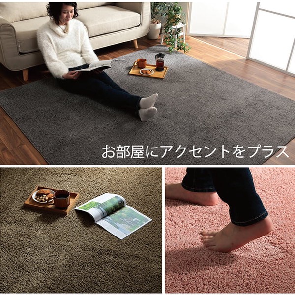 【2021秋冬】 ラグ オシャレ ナチュラル 洗える コンパクト 床暖房 ホットカーペット対応 『プリーム』