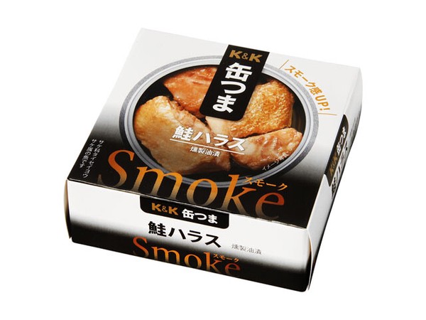 K&K 缶つまSmoke 鮭ハラス 50g x6 【おつまみ・缶詰】