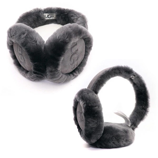 【UGG/アグ】正規品 SHEEPSKIN EMBROIDERY EARMUFF(20955) イヤーマフ もこもこ 耳あて ロゴ