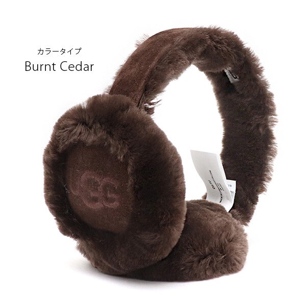 【UGG/アグ】正規品 SHEEPSKIN EMBROIDERY EARMUFF(20955) イヤーマフ もこもこ 耳あて ロゴ