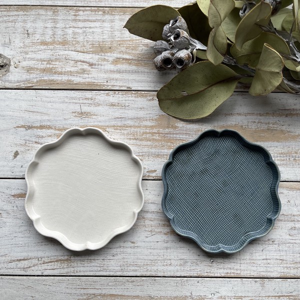 Rinka Plate 【美濃文山　輪花　日本製　美濃焼】ヤマ吾陶器